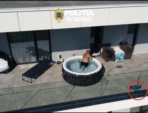 Urmărit internațional pentru trafic de droguri, ridicat de polițiști din piscină, la Bistrița