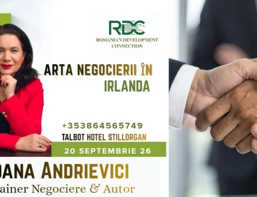 Cât ne costă faptul că nu știm să negociem? Ioana Andrievici vine la Dublin cu „Arta Negocierii în Irlanda”